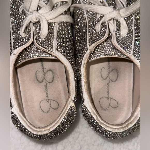 Jessica Simpson Silesta Rhinestone Lace-Up Platform Sneakers - Picture 14 of 17